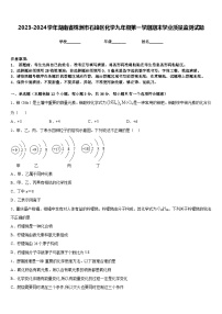 2023-2024学年湖南省株洲市石峰区化学九年级第一学期期末学业质量监测试题含答案