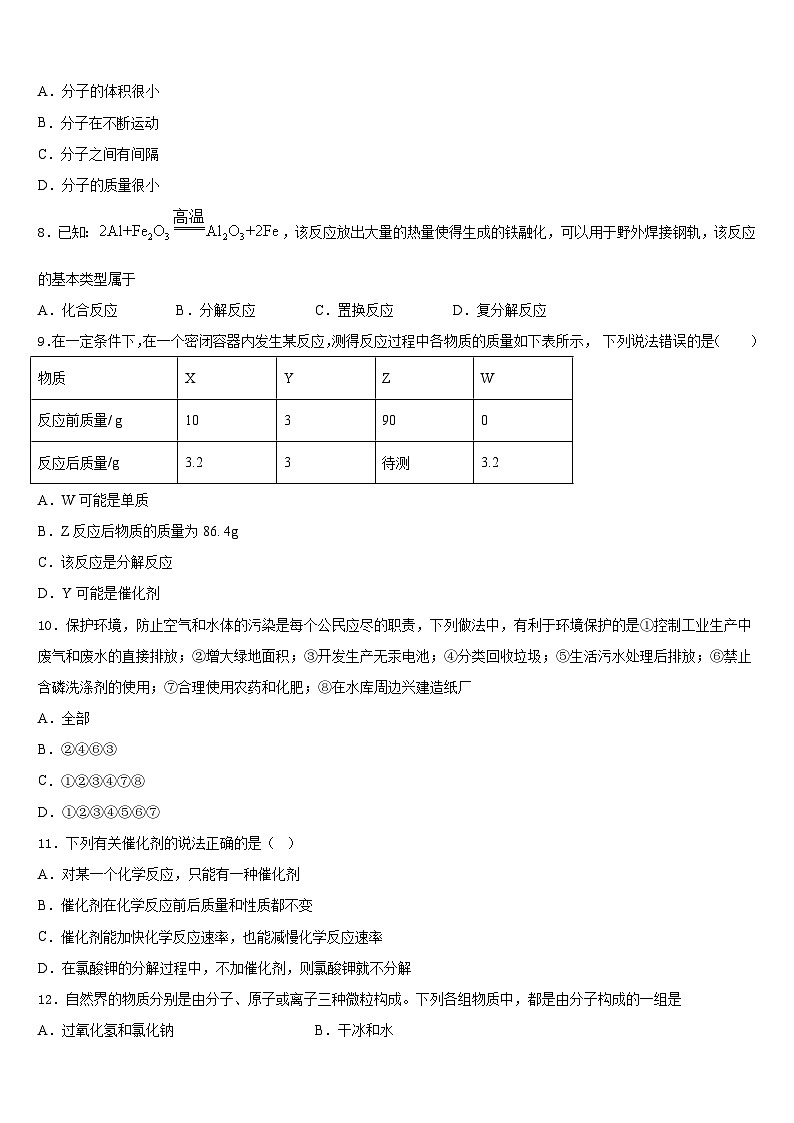 2023-2024学年湖南省永州市蓝山县九上化学期末联考试题含答案第2页