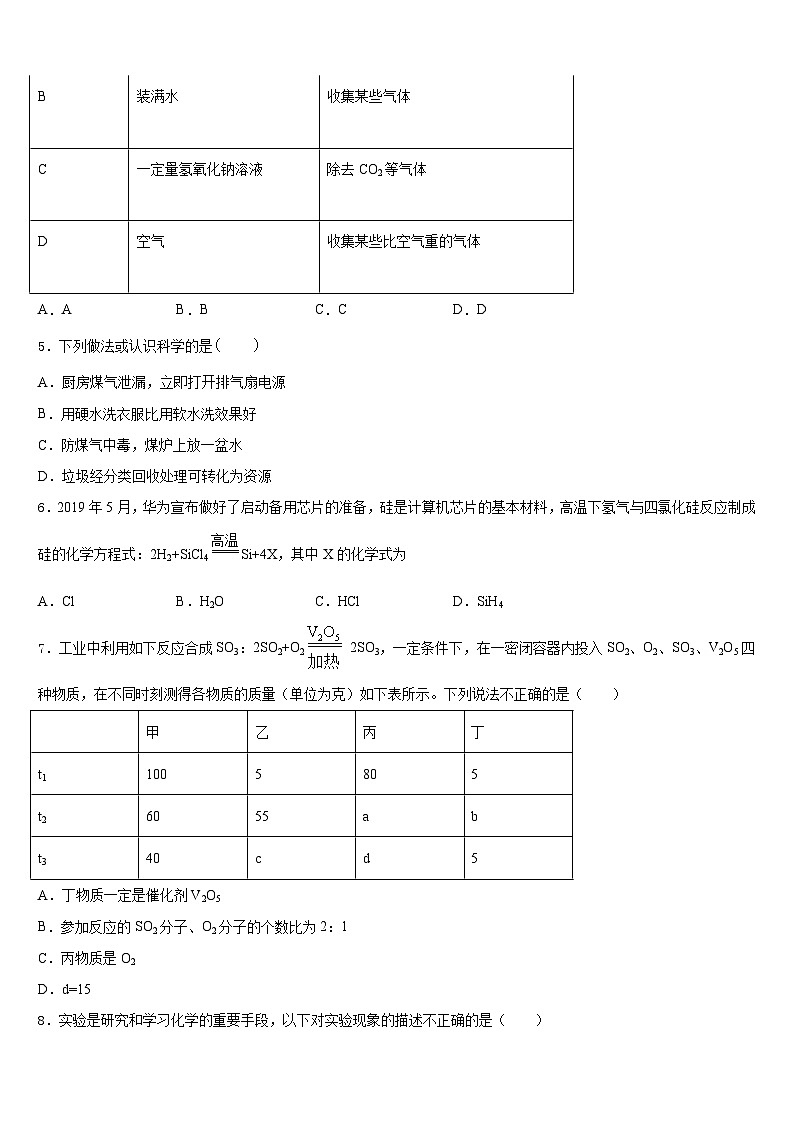 2023-2024学年湖南省重点中学九年级化学第一学期期末经典试题含答案02