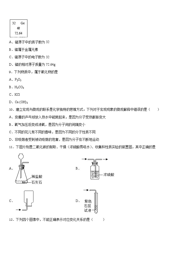 2023-2024学年甘肃省定西市临洮县化学九年级第一学期期末经典模拟试题含答案第3页