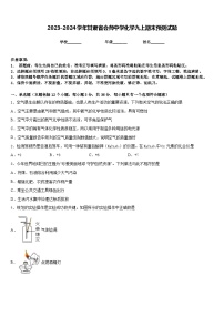 2023-2024学年甘肃省会师中学化学九上期末预测试题含答案