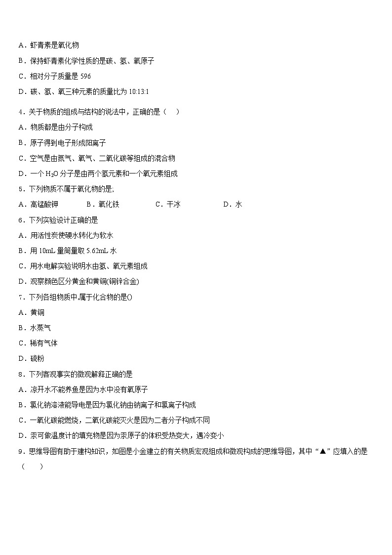 2023-2024学年甘肃省九上化学期末预测试题含答案第2页