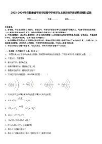 2023-2024学年甘肃省平凉市铁路中学化学九上期末教学质量检测模拟试题含答案