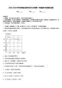 2023-2024学年甘肃省庆阳市化学九年级第一学期期末考试模拟试题含答案