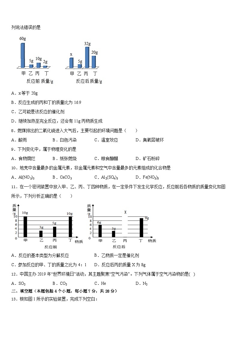 2023-2024学年甘肃省白银市会宁县化学九上期末质量检测试题含答案第3页