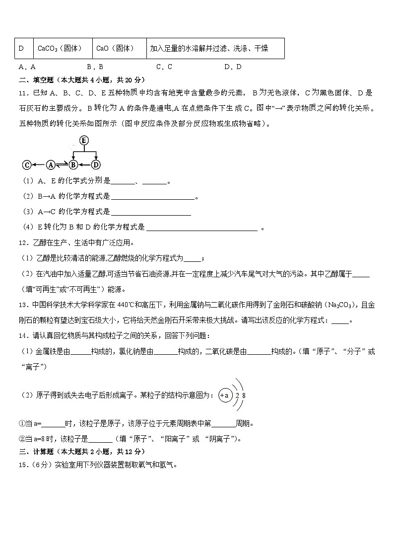 2023-2024学年眉山市重点中学化学九年级第一学期期末经典试题含答案第3页