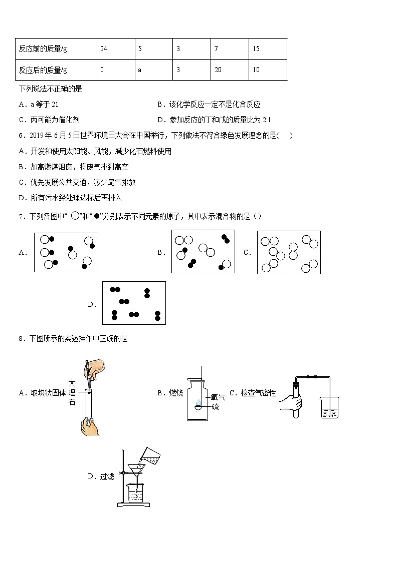 2023-2024学年甘肃省张掖市名校九年级化学第一学期期末质量检测模拟试题含答案第2页