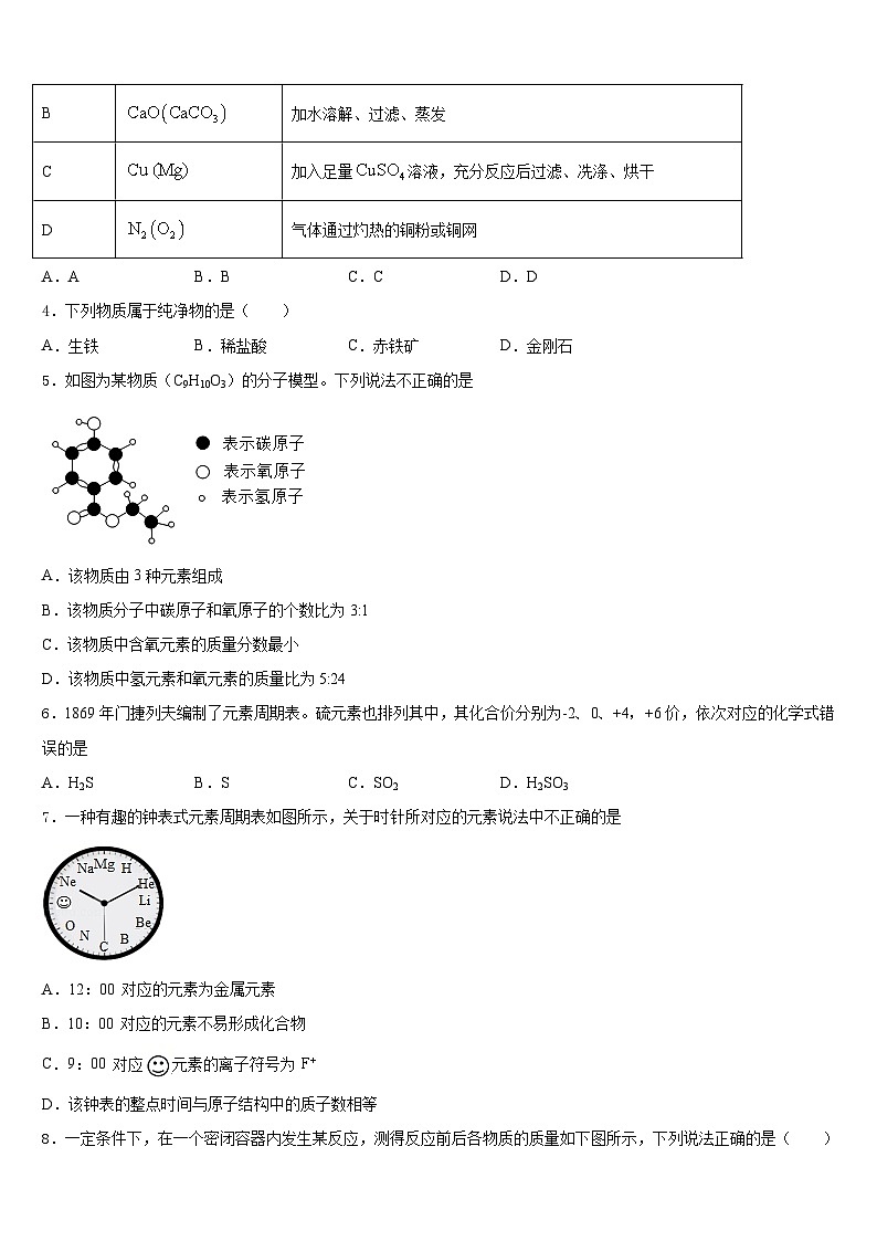 2023-2024学年福建省福州三牧中学九年级化学第一学期期末监测模拟试题含答案第2页