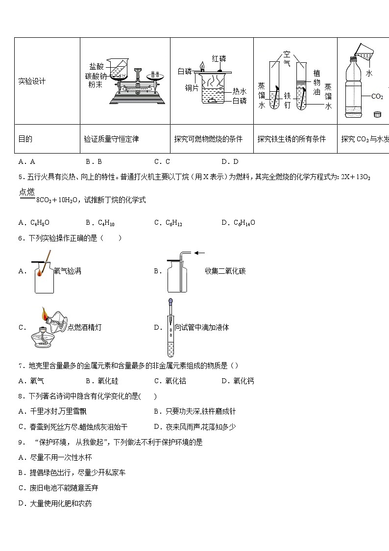 2023-2024学年福建省福州市福清市九年级化学第一学期期末监测模拟试题含答案第2页