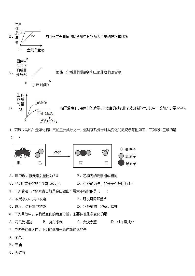 2023-2024学年福建省福州市福清市林厝初级中学九年级化学第一学期期末监测试题含答案02