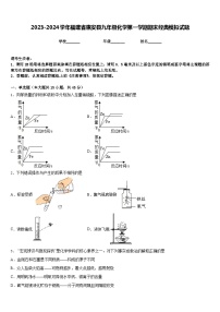 2023-2024学年福建省惠安县九年级化学第一学期期末经典模拟试题含答案