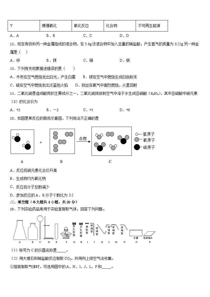 2023-2024学年西安市东仪中学化学九上期末考试模拟试题含答案第3页