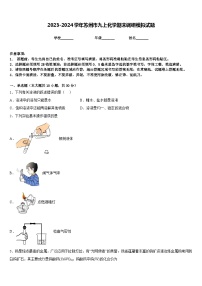 2023-2024学年苏州市九上化学期末调研模拟试题含答案