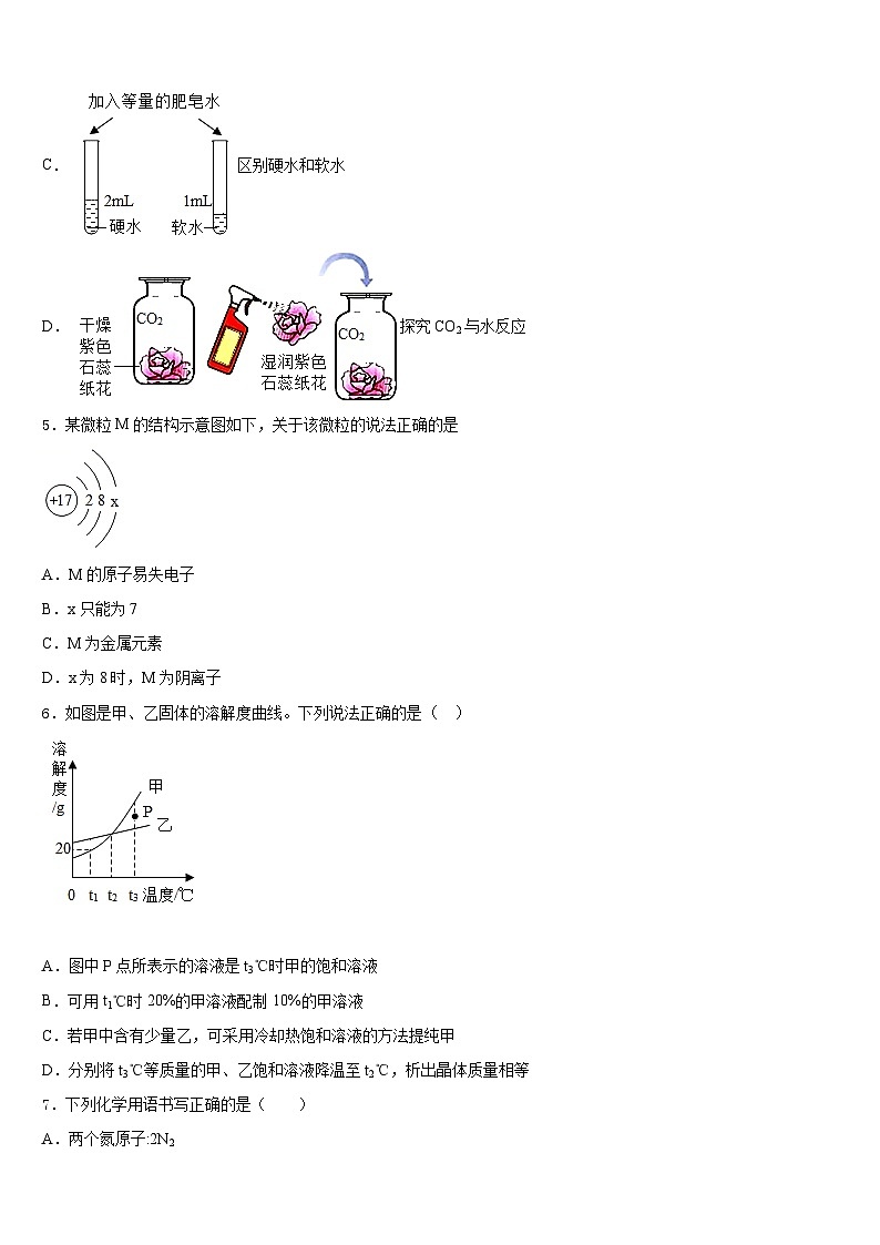 2023-2024学年辽宁省法库县化学九上期末达标检测模拟试题含答案第2页