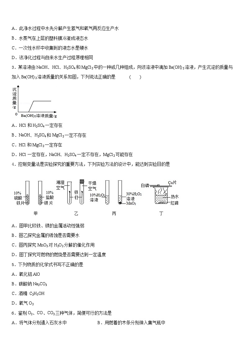 2023-2024学年辽宁省葫芦岛市高桥中学九上化学期末质量检测模拟试题含答案02