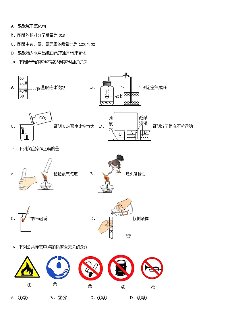 2023-2024学年运城市重点中学化学九年级第一学期期末质量跟踪监视试题含答案第3页