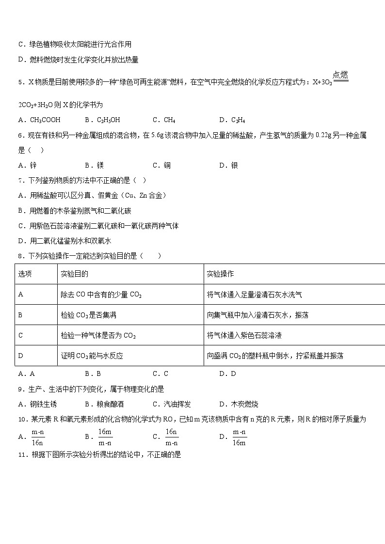 2023-2024学年阿拉善市重点中学九年级化学第一学期期末综合测试试题含答案第2页