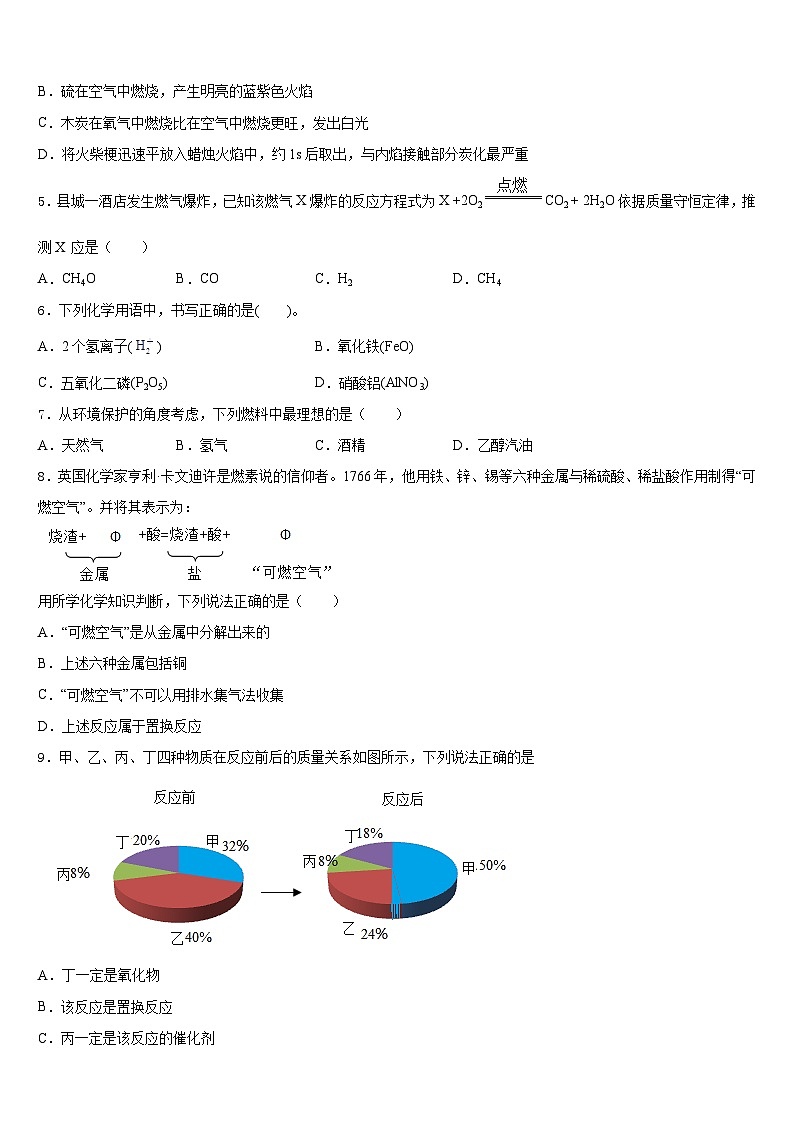 2023-2024学年长治市重点中学化学九年级第一学期期末质量检测模拟试题含答案第2页