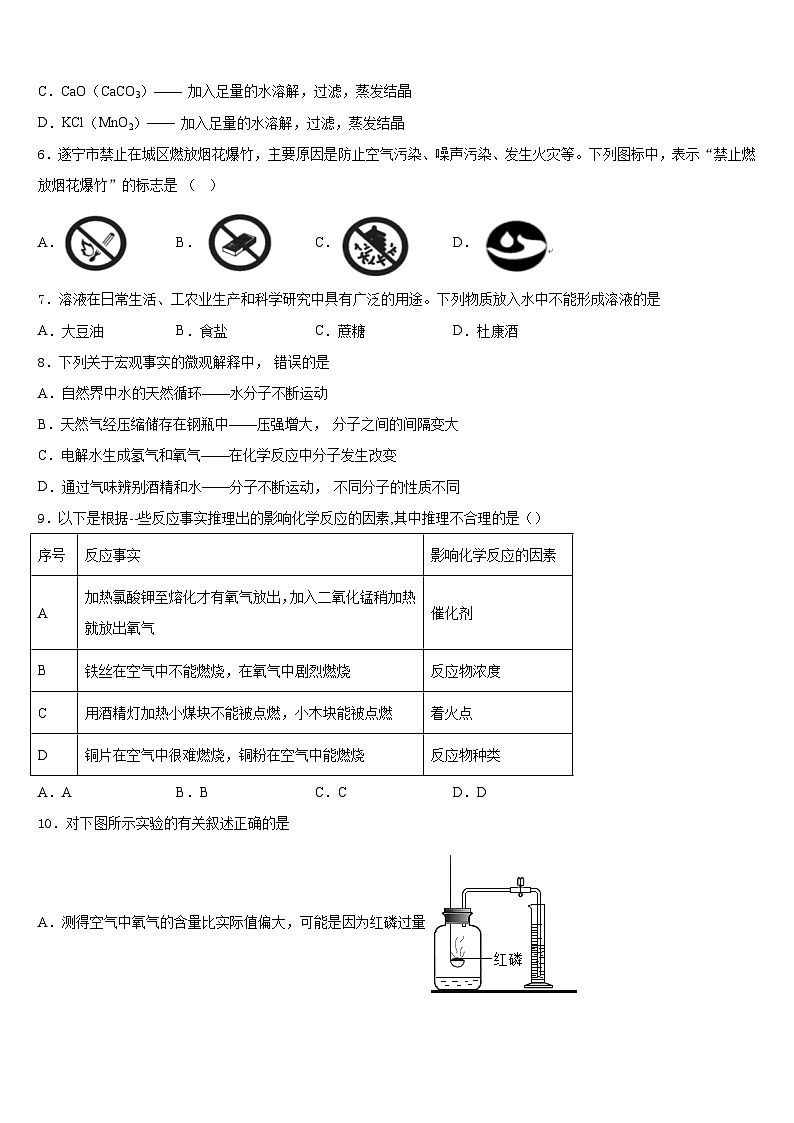 2023-2024学年重庆江南新区九上化学期末经典试题含答案第2页