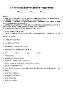 2023-2024学年重庆市巴南中学九年级化学第一学期期末调研试题含答案