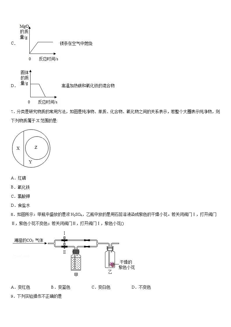 2023-2024学年重庆市涪陵区名校化学九年级第一学期期末达标检测试题含答案03