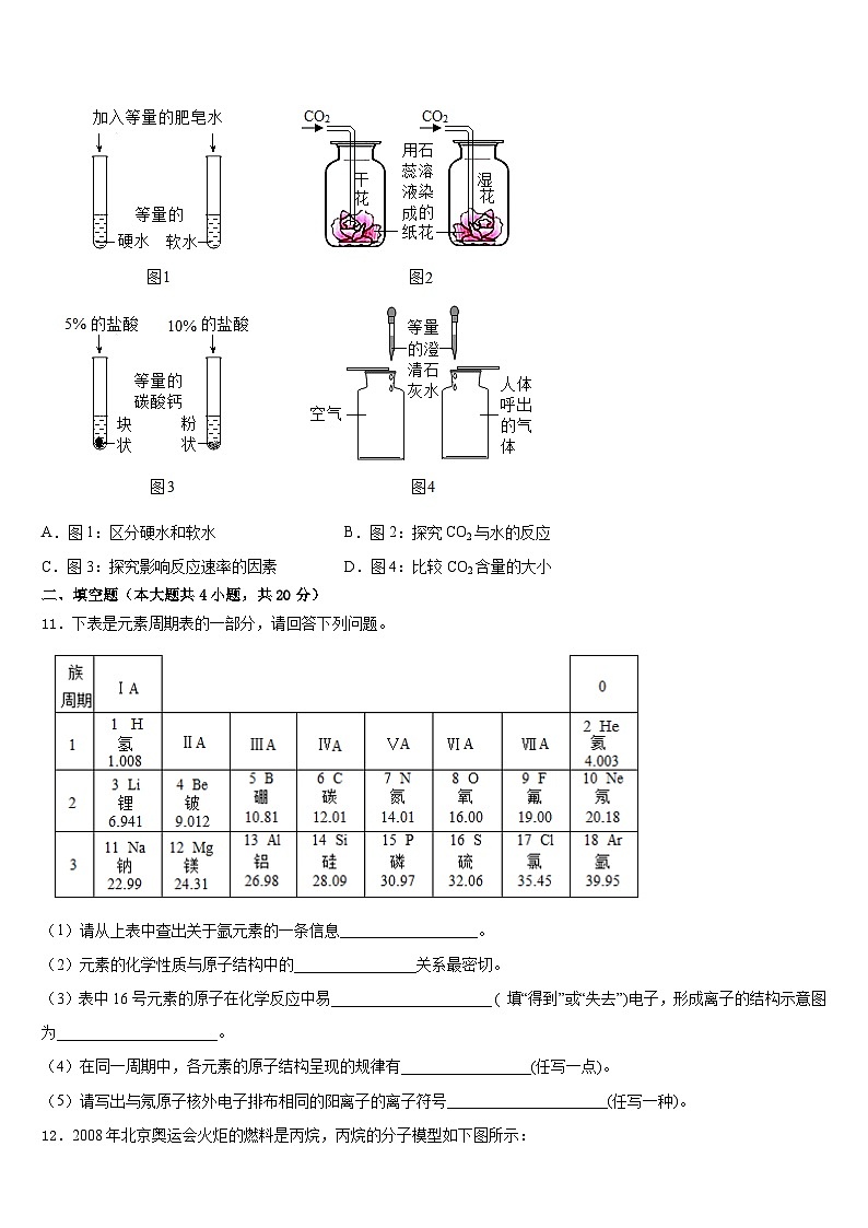2023-2024学年重庆市九龙坡区十校化学九上期末联考模拟试题含答案03