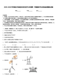 2023-2024学年重庆市渝北区名校化学九年级第一学期期末学业质量监测模拟试题含答案