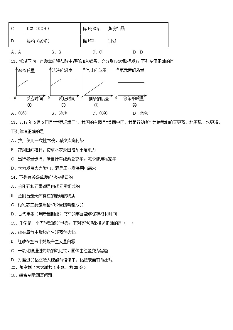 2023-2024学年黑龙江省大庆杜尔伯特县联考九年级化学第一学期期末复习检测试题含答案第3页