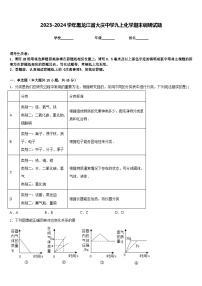 2023-2024学年黑龙江省大庆中学九上化学期末调研试题含答案