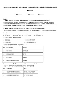 2023-2024学年黑龙江省佳木斯市同江市场直中学化学九年级第一学期期末质量检测模拟试题含答案