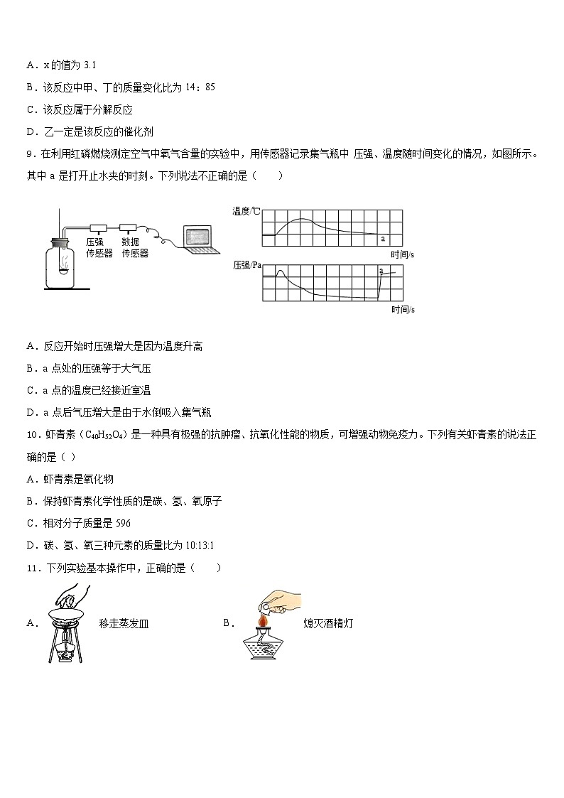 2023-2024学年黑龙江省克东县化学九年级第一学期期末预测试题含答案03