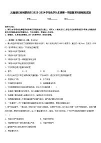 云南省红河州蒙自市2023-2024学年化学九年级第一学期期末检测模拟试题含答案