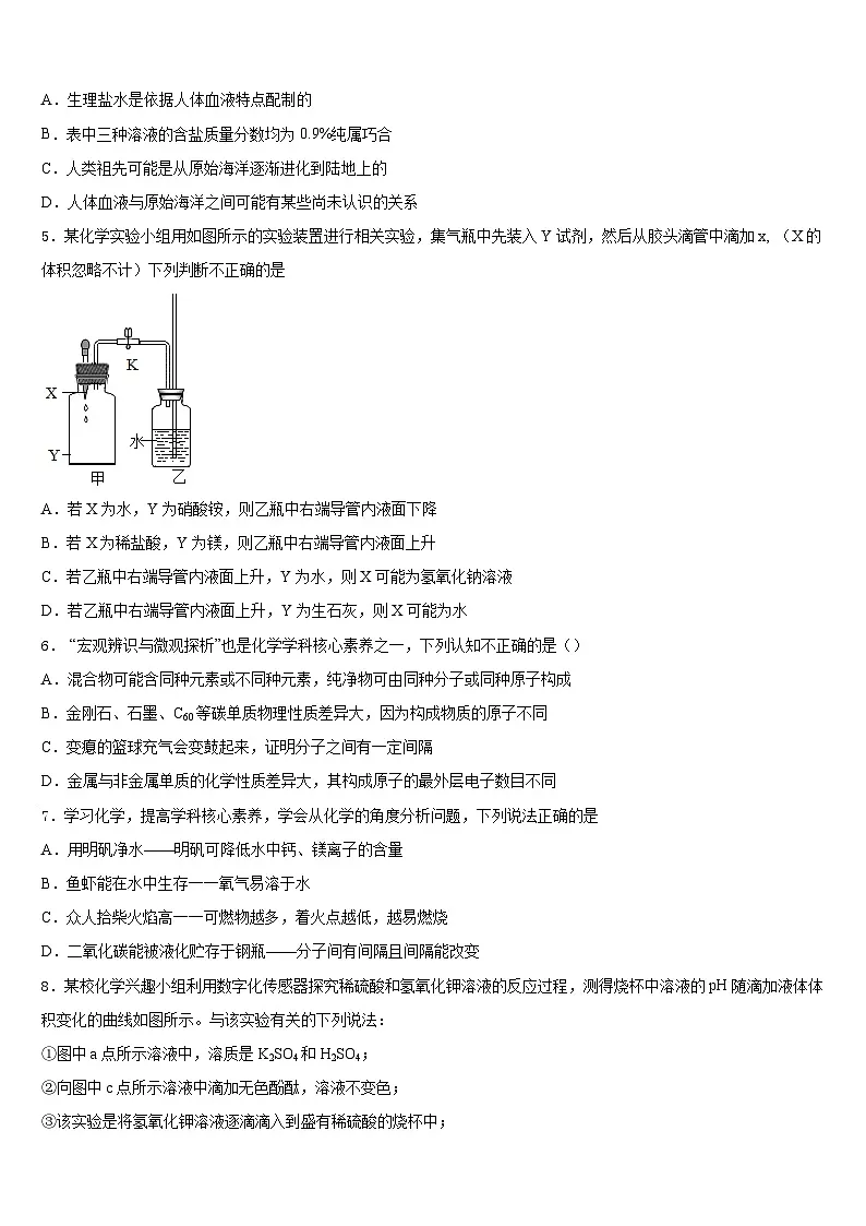 云南省曲靖罗平县联考2023-2024学年九年级化学第一学期期末质量检测试题含答案第2页