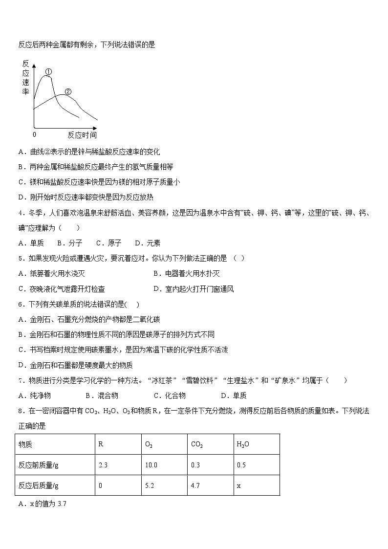 北京市海淀区一零一中学2023-2024学年九年级化学第一学期期末监测试题含答案02