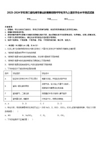 2023-2024学年浙江省杭州市萧山区朝晖初级中学化学九上期末学业水平测试试题含答案