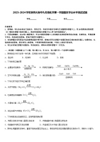 2023-2024学年陕师大附中九年级化学第一学期期末学业水平测试试题含答案