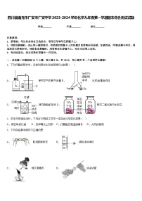 四川省南充市广安市广安中学2023-2024学年化学九年级第一学期期末综合测试试题含答案