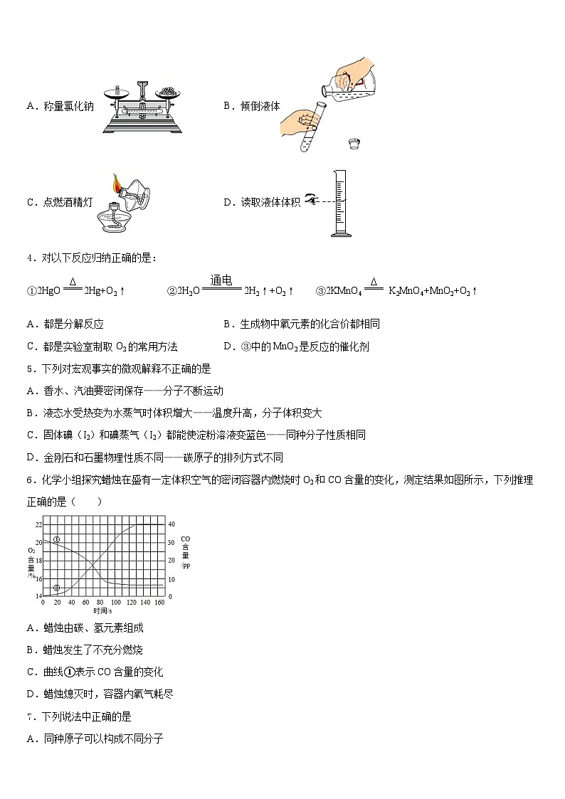 四川省内江市隆昌市隆昌市第三中学2023-2024学年九年级化学第一学期期末复习检测模拟试题含答案第2页