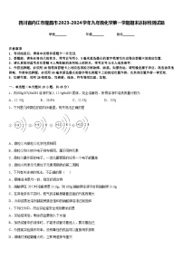 四川省内江市隆昌市2023-2024学年九年级化学第一学期期末达标检测试题含答案