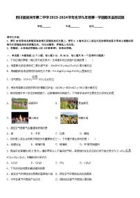 四川省宜宾市第二中学2023-2024学年化学九年级第一学期期末监测试题含答案