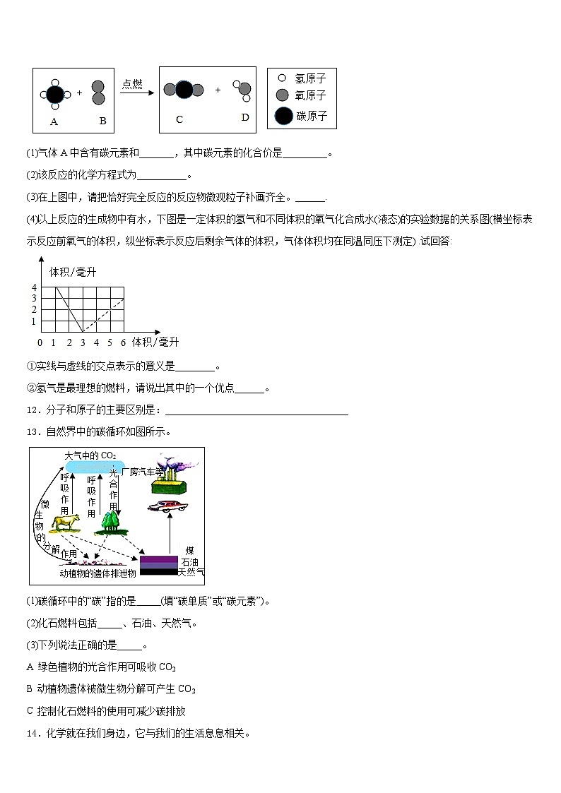 四川省宜宾市南溪区2023-2024学年九上化学期末检测模拟试题含答案第3页