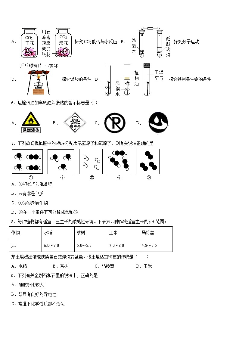 四川省宣汉县2023-2024学年化学九年级第一学期期末达标测试试题含答案第2页