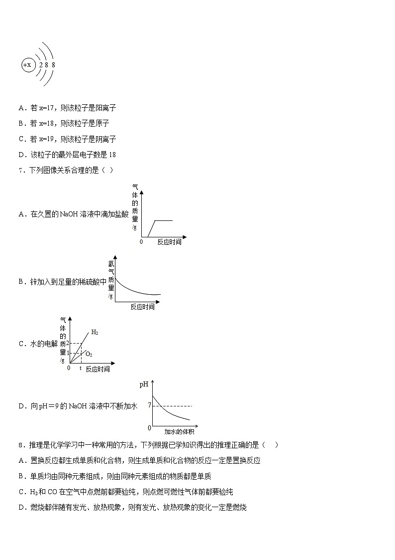 四川省南充市2023-2024学年化学九上期末学业水平测试试题含答案02