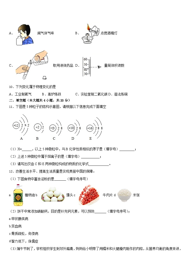 四川省宁南三峡白鹤滩学校2023-2024学年化学九上期末学业水平测试模拟试题含答案第3页