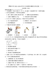 安徽省合肥市厚德中学2023_2024学年九年级上学期期末模拟化学试卷（一）