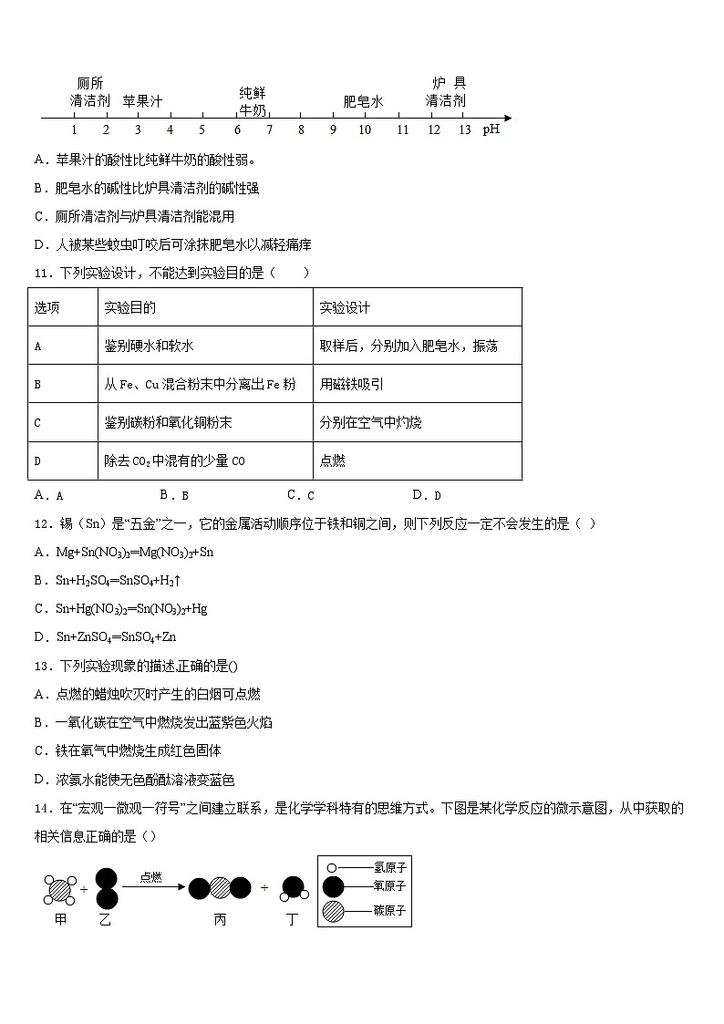 四川省成都七中育才学校2023-2024学年化学九上期末调研试题含答案03