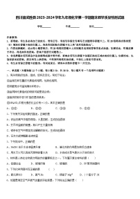 四川省武胜县2023-2024学年九年级化学第一学期期末教学质量检测试题含答案