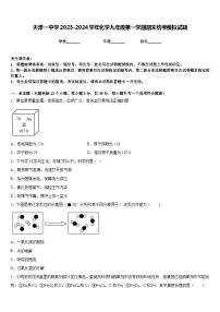 天津一中学2023-2024学年化学九年级第一学期期末统考模拟试题含答案