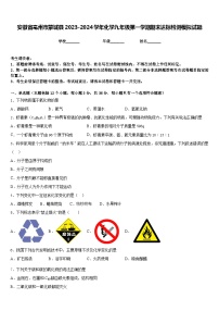 安徽省亳州市蒙城县2023-2024学年化学九年级第一学期期末达标检测模拟试题含答案