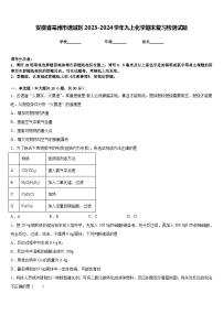 安徽省亳州市谯城区2023-2024学年九上化学期末复习检测试题含答案